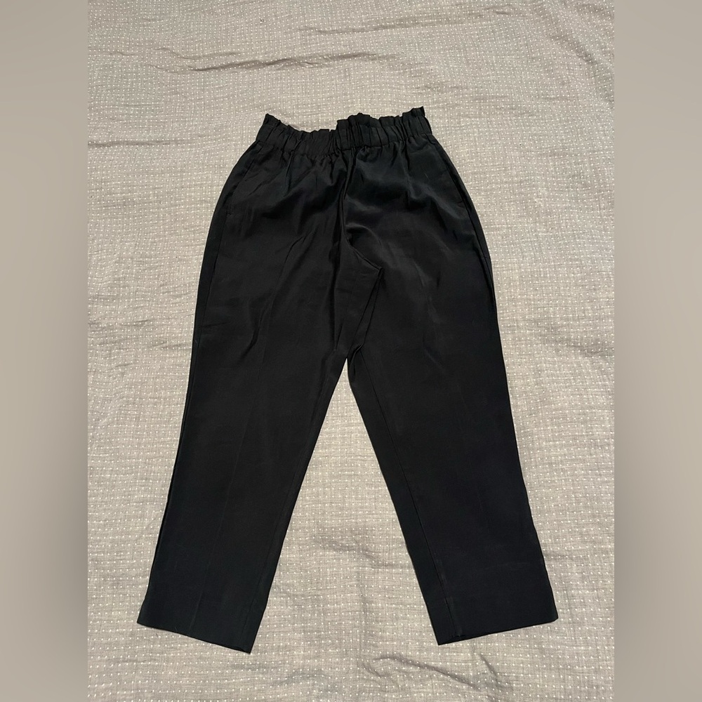 Ann Taylor Factory petite black elastic waist pants